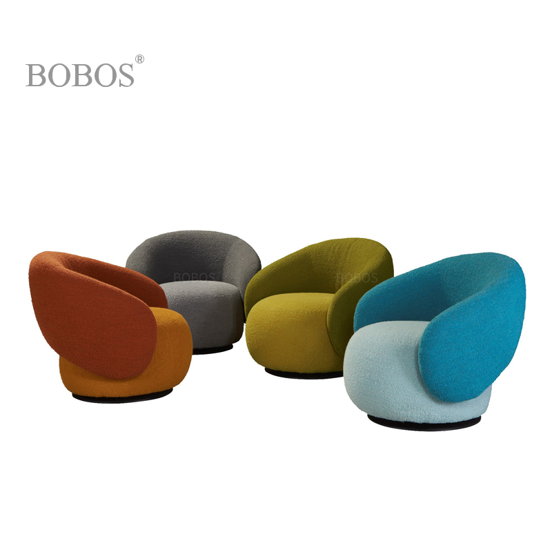 BOBOS 意式极简复古客厅休闲布艺单人位沙发椅设计师定制现代简约