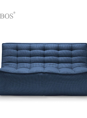 BOBOS 客厅简约巧克力模块棉麻布艺单双人位沙发组合定制家具N701