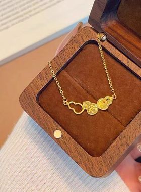 碎冰冰三葫芦鱼鳞片套链项链女款