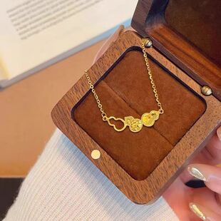 碎冰冰三葫芦鱼鳞片套链项链女款轻奢小众锁骨链精致百搭新款送礼