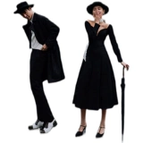 Черный бархатный лонгслив, свадебное платье для влюбленных, плащ