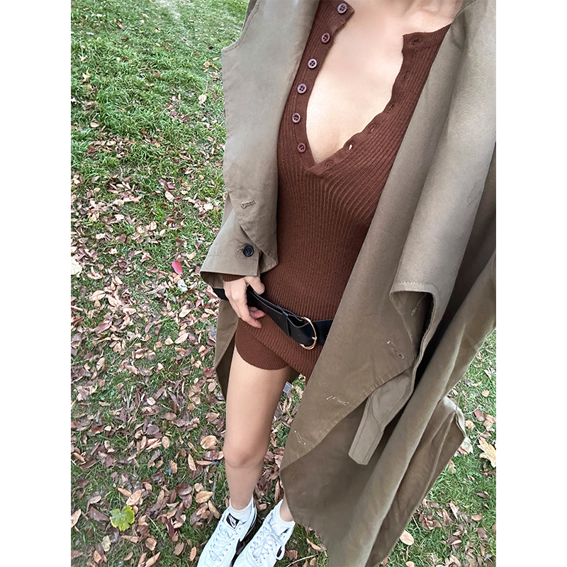 夏媛原创 针织上大分！慵懒松弛气质套装冬季内搭时尚显瘦送腰带