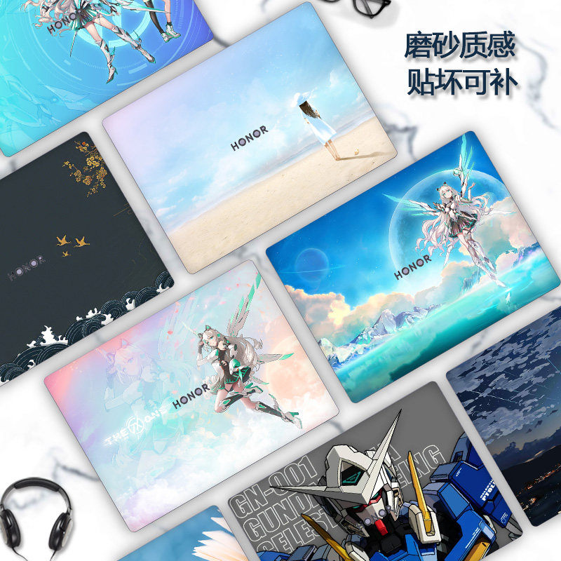 适用2023 22 21荣耀MagicBook14贴纸14Pro彩膜V14笔记本电脑保护膜X14炫彩X14Pro外壳膜GLO-G56机身全套贴膜 - 实物图