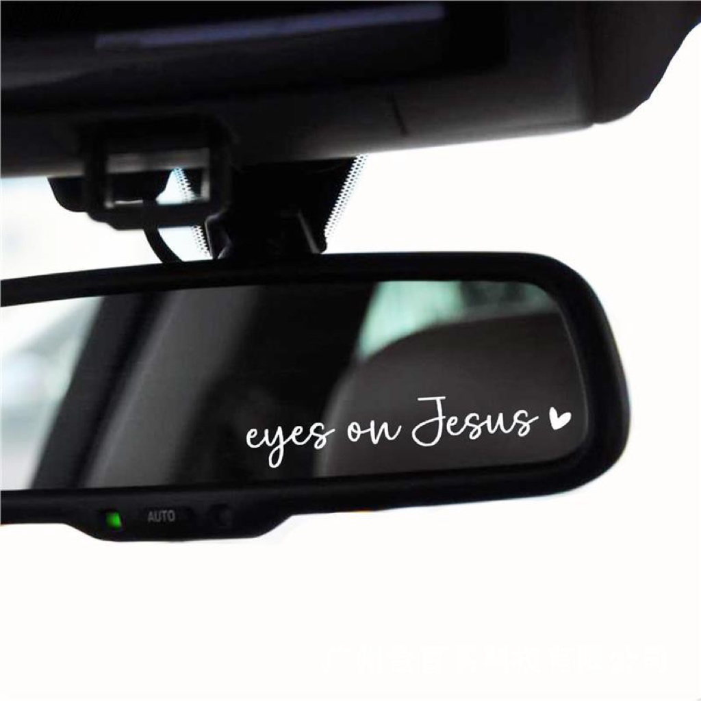 EYES ON JESUS爱心眼睛车贴个性创意贴纸后视镜贴纸车窗贴防水贴