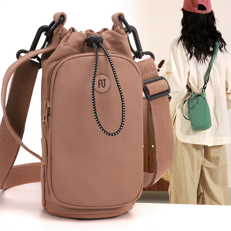 百搭通用款手机包女水壶包雨伞包多层单肩斜挎包外出运动水杯挎包