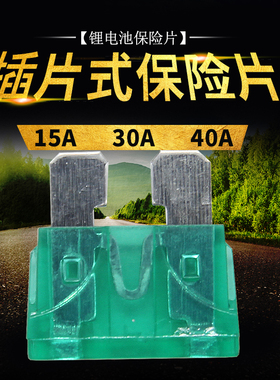 48V60V锂电池专用保险丝插片电动车充电过流保护40A30A卡片保险片
