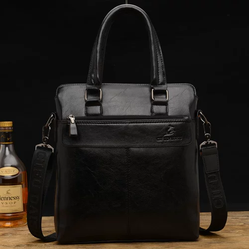 Модная портативная мужская кожаная сумка на одно плечо, сумка через плечо для отдыха, из натуральной кожи