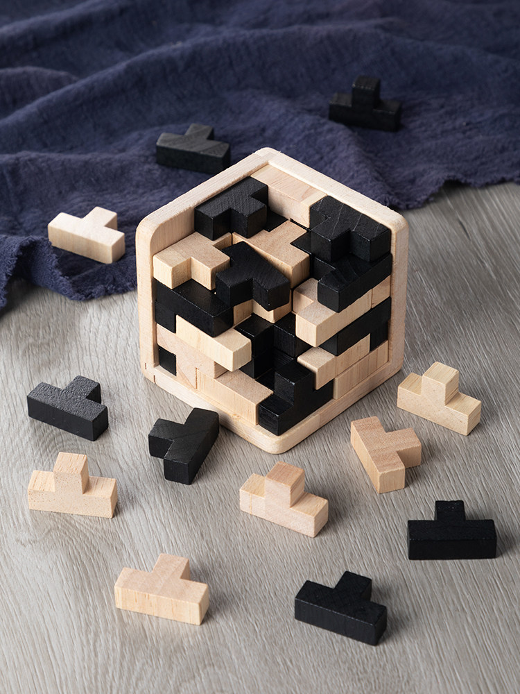 鲁班立方俄罗斯方块拼图54t魔斗积木制益智力玩具拼装儿童以上