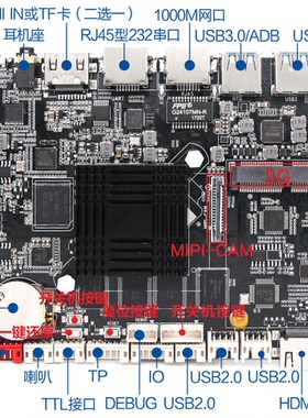RK3399安卓工控主板售货机主板人脸识别主板瑞芯微RK3399广告主板