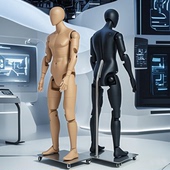 全身模特道具男女运动跑步机器人可活动关节多功能造型人台展示架