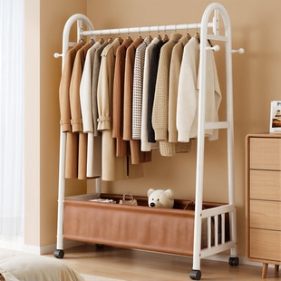 佳帮手衣帽架落地卧室挂衣架房间可移动家用室内收纳次净衣服架子