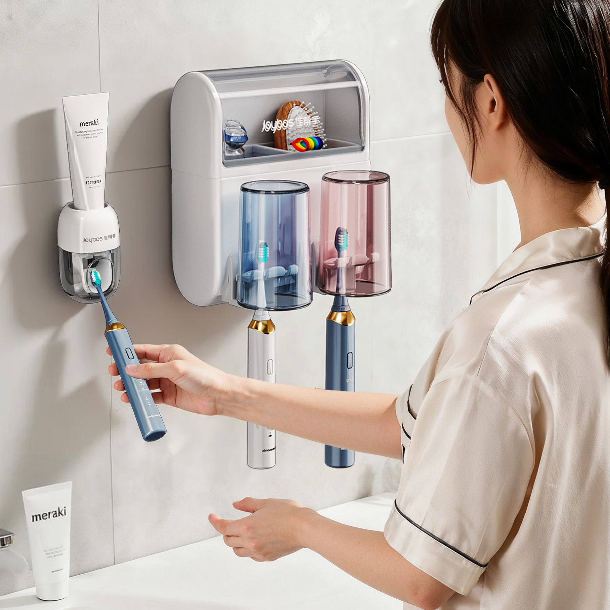 佳帮手壁挂牙刷置物架