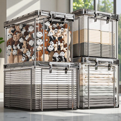 佳帮手大容量灰透收纳箱