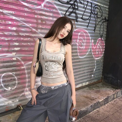 【Ariseism】蕾丝花边吊带背心女