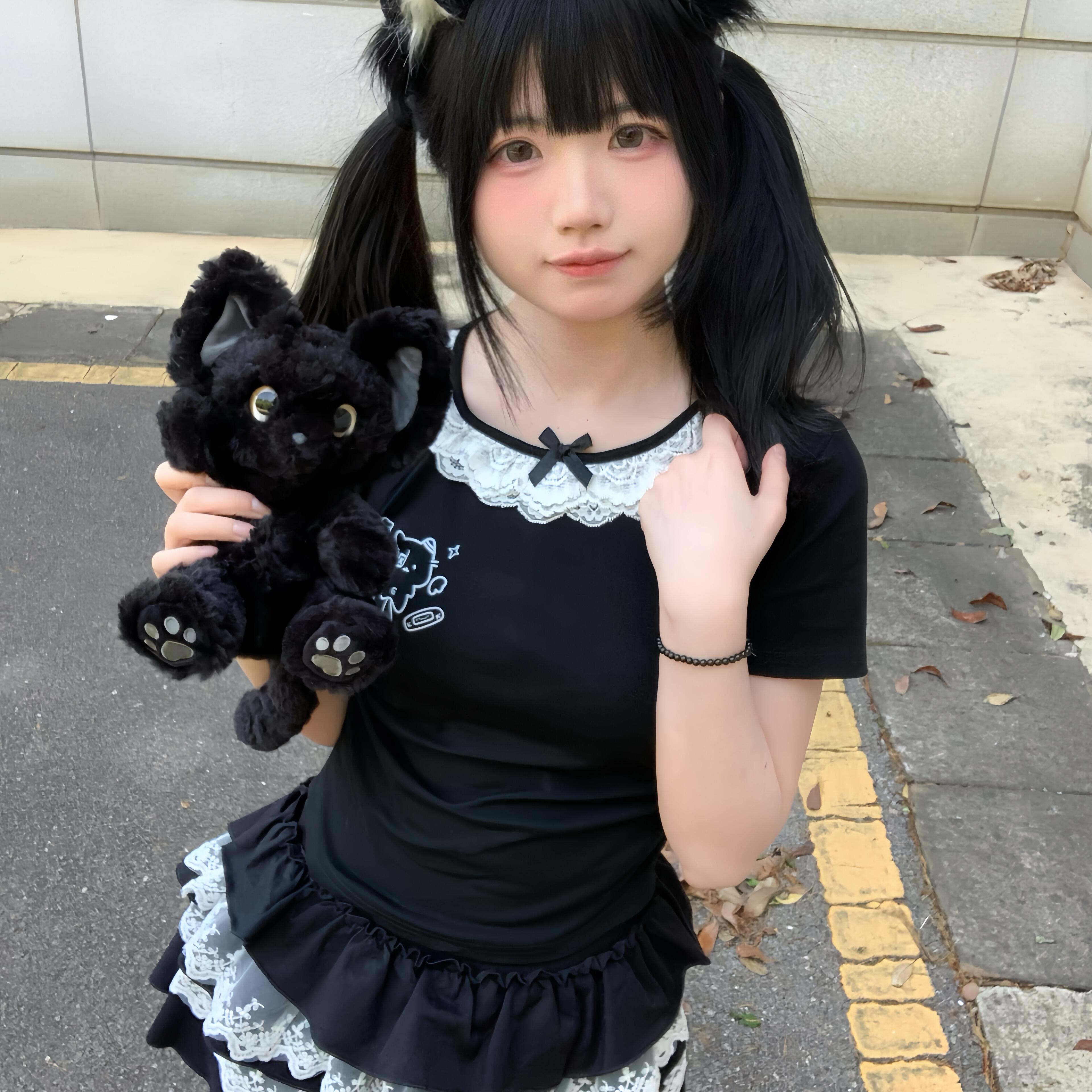 夏季蝴蝶结蕾丝花边辣妹短款上衣