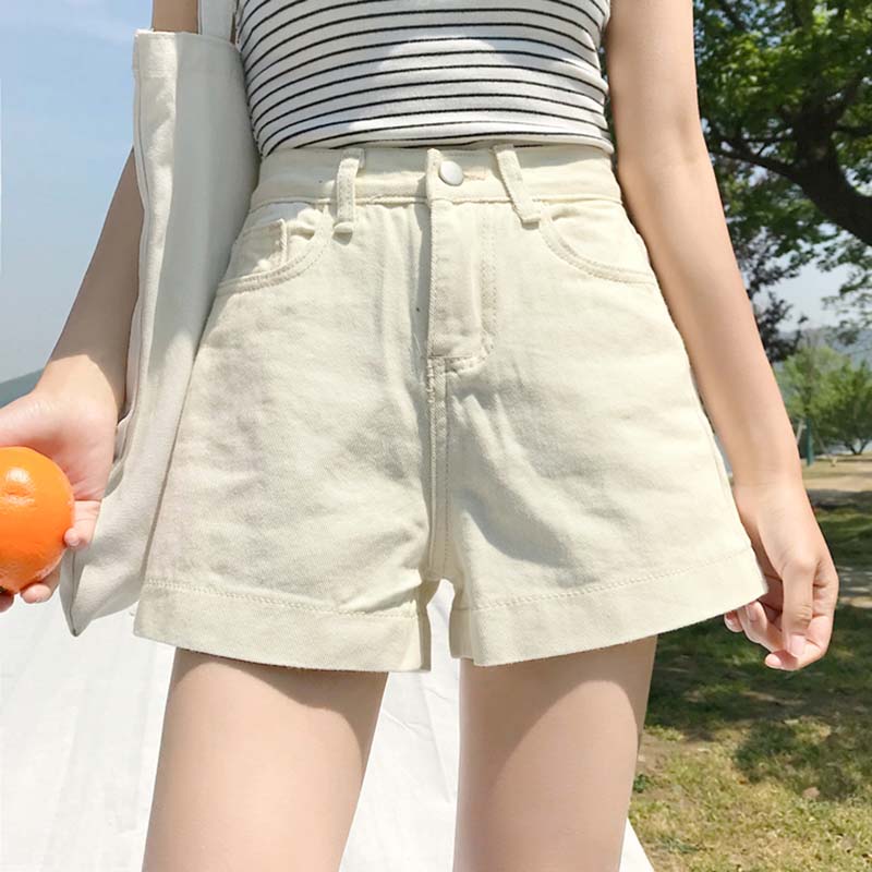Ïļ¾Å®×°Ð¿°æ¿íËɼòÔ¼´¿É«¸ßÑüÅ£×пãѧÉúÏÔÊݶ̿ãÐÝÏÐÈÈ¿ãÅ®