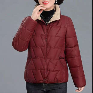 中年妈妈冬装外套实体清仓小棉袄2025秋冬40岁50中老年羽绒棉服女