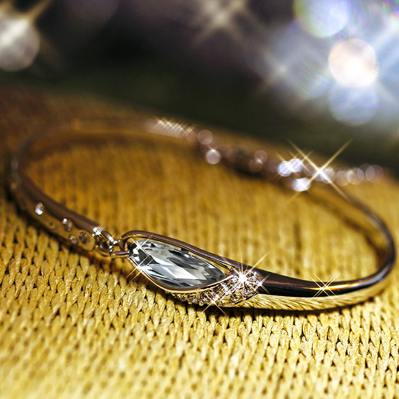 T400十二星座手镯纯银情侣手链女ins小众设计水晶首饰礼物送女友