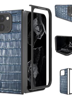 纯皮适用谷歌Pixel 10 Pro Fold手机壳pixel9ProFold真皮鳄鱼纹保护壳pixel10ProFold皮夹男女新款Google折叠