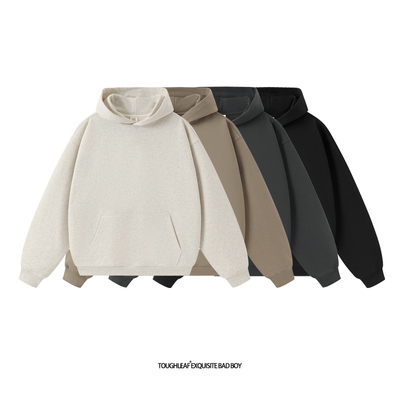 toughleaf(秋季推荐!)(不加绒)450g重磅毛圈宽松落肩连帽卫衣男女