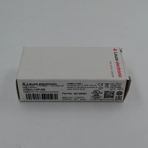 售前询价全新原装LEUZE劳易测HT3CL1/4P-M8漫反射光电感测器50129