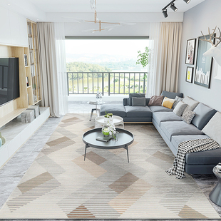 新品 地毯 包邮 地毯客厅现代简约北欧风轻奢几何沙发茶几垫卧室加密