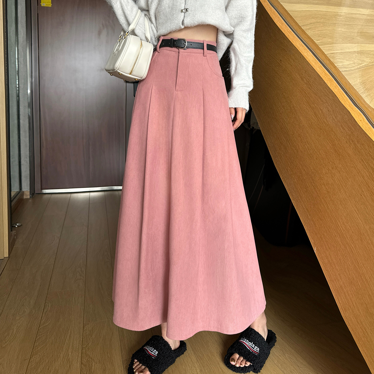 大码时尚宽松显瘦A字中长裙子女