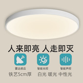 人体感应灯人来即亮110v220v声控楼道楼梯走廊入户雷达自动感应灯