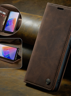 适用于小米红米Note12 Turbo手机壳真皮纯色高端Note10Pro商务13pro+翻盖保护套9T男女磁吸新款皮套11S外壳