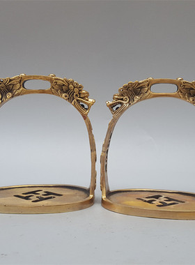 荣华富贵新款纯铜内蒙马具纯铜防滑安全马镫马匹装备马术用品