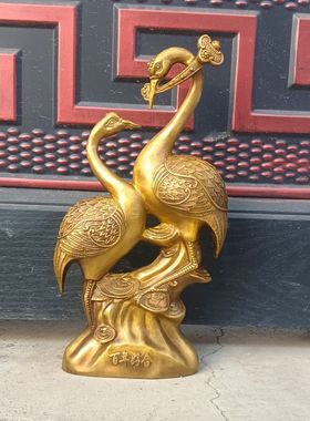 如意吉祥物仙鹤工艺品风水铜器
