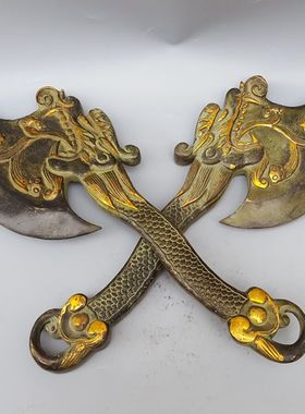 荣华富贵新款儿童房月牙斧开山斧装饰工艺品开运斧头镇宅家居客厅
