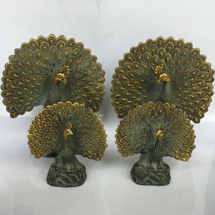 纯手工吉祥物摆件孔雀