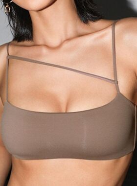 外贸跨境欧美风性感细肩带抹胸瑜伽衣服运动内衣女士舞蹈健身文胸