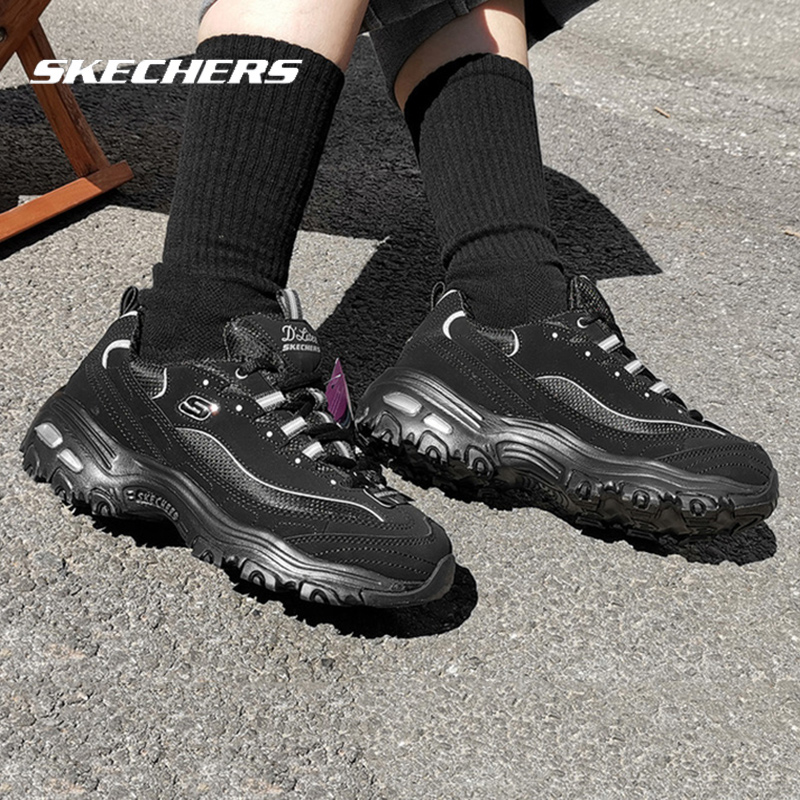 新款 斯凯奇女鞋2023运动鞋老爹鞋低帮复古休闲鞋熊猫鞋66666179