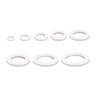 四氟垫片聚四氟乙烯耐高温铁氟龙垫片软管波纹管垫圈2/3/4/6分1寸