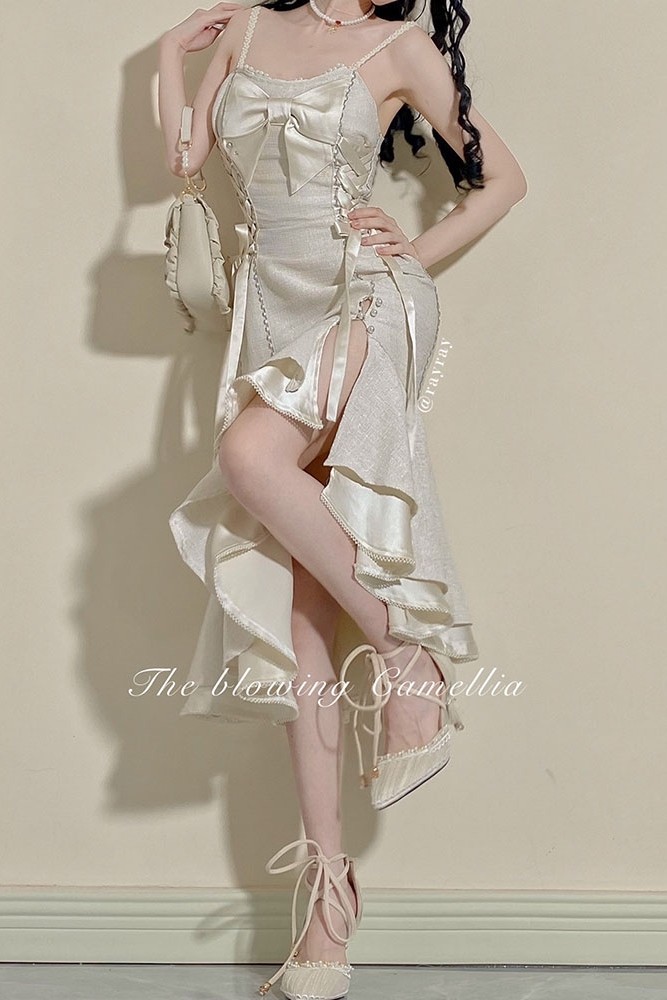 【现货】风过山茶花吊带鱼尾裙 新中式侧开叉人间富贵花ZY在望,模玩/动漫/周边/娃圈三坑/桌游,lolita洛丽塔/软妹装/洋装,淘宝优惠券,粉丝福利购,淘宝优惠卷