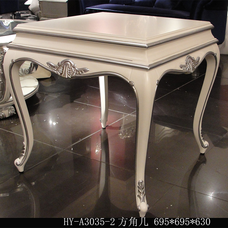 新古典后现代实木小方几欧式简约时尚茶几花几客厅烤漆白色角几