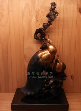 雕塑孔雀软装摆件工艺品