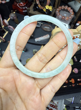 翡翠手镯叮当镯圈口57.3