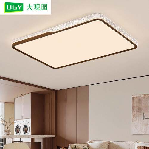 客厅吸顶灯2026新款中古风轻奢级感主灯水晶感复古大厅灯具47L