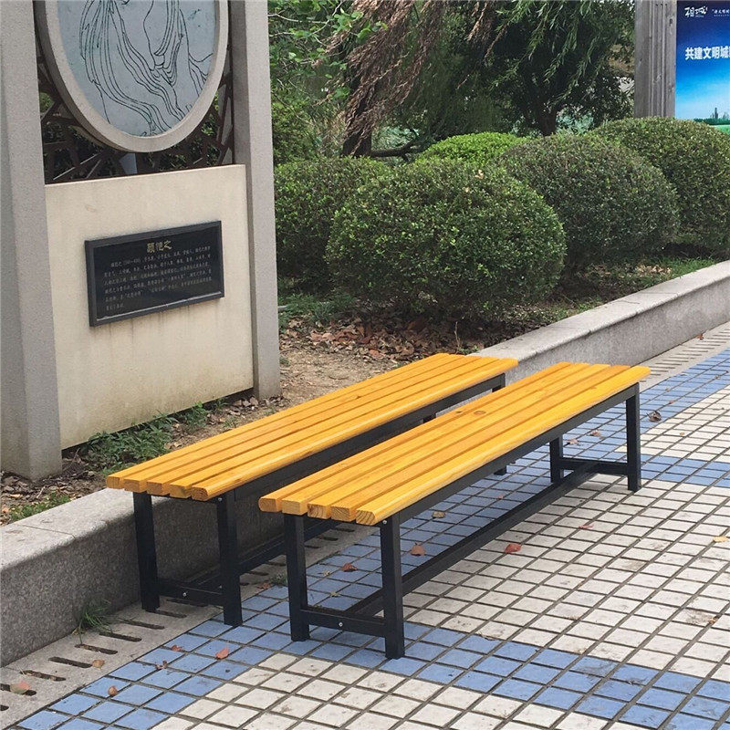 厂家户外防腐公园排椅 商场休息长椅更衣室长条凳公园排椅