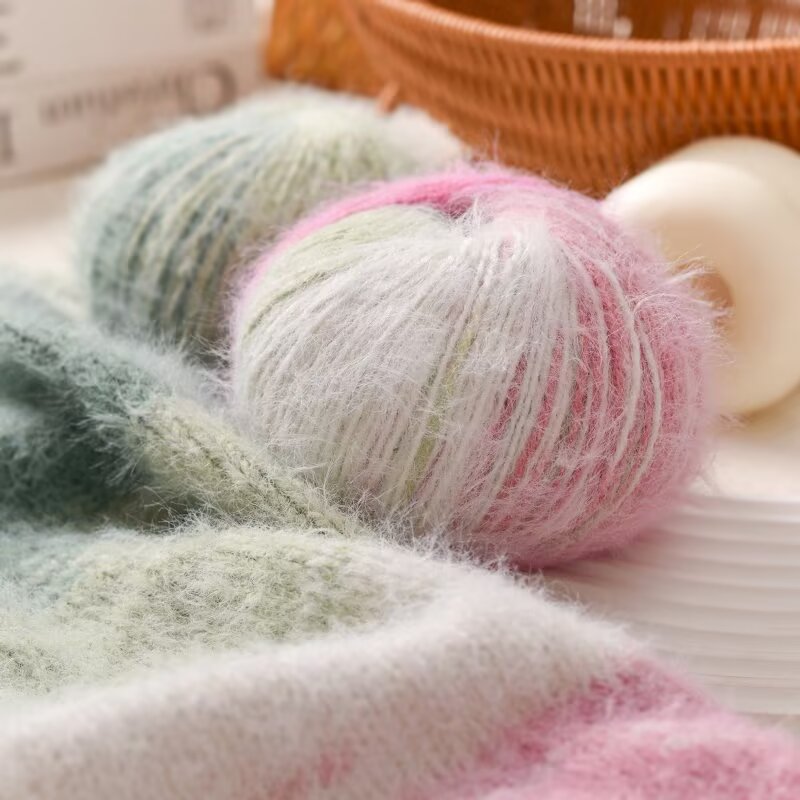 雪宝羊毛混纺中粗线手工编织毛线柔软亲肤不扎围巾毛衣线绿野仙踪