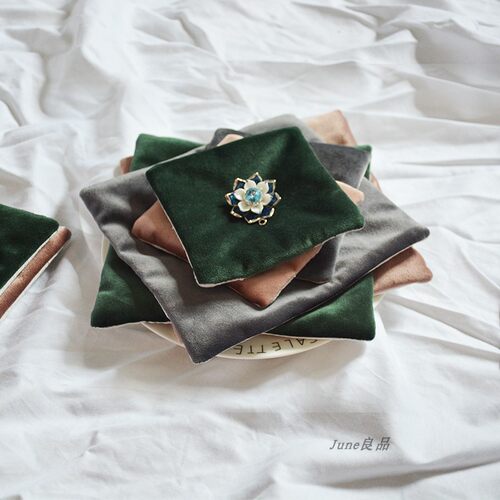 北欧ins复古丝绒手工背景布杯垫