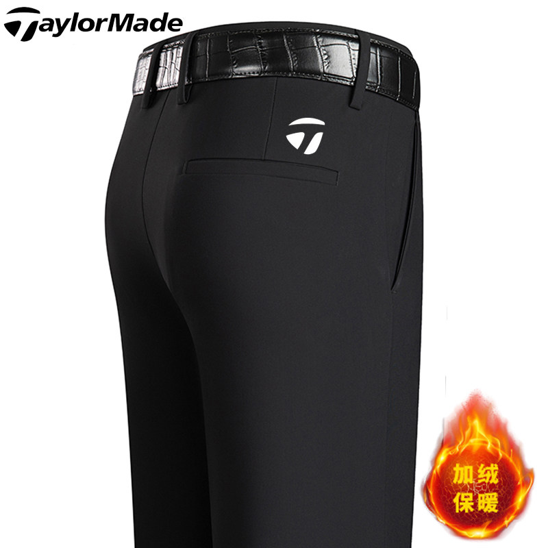 Taylormade秋冬款男士商务休闲四防裤高尔夫运动长裤修身加绒保暖