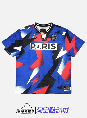 Nike/耐克 PSG 大巴黎圣日耳曼 男子透气运动短袖T恤 BV2027-445