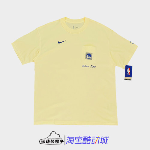 Nike耐克 男运动休闲金州勇士短袖圆领T恤FJ0425-744
