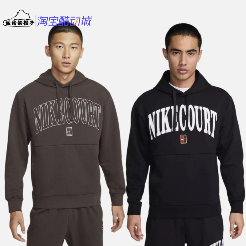 Nike COURT 网球系列男子刺绣休闲连帽衫运动卫衣 FQ2094-010-237