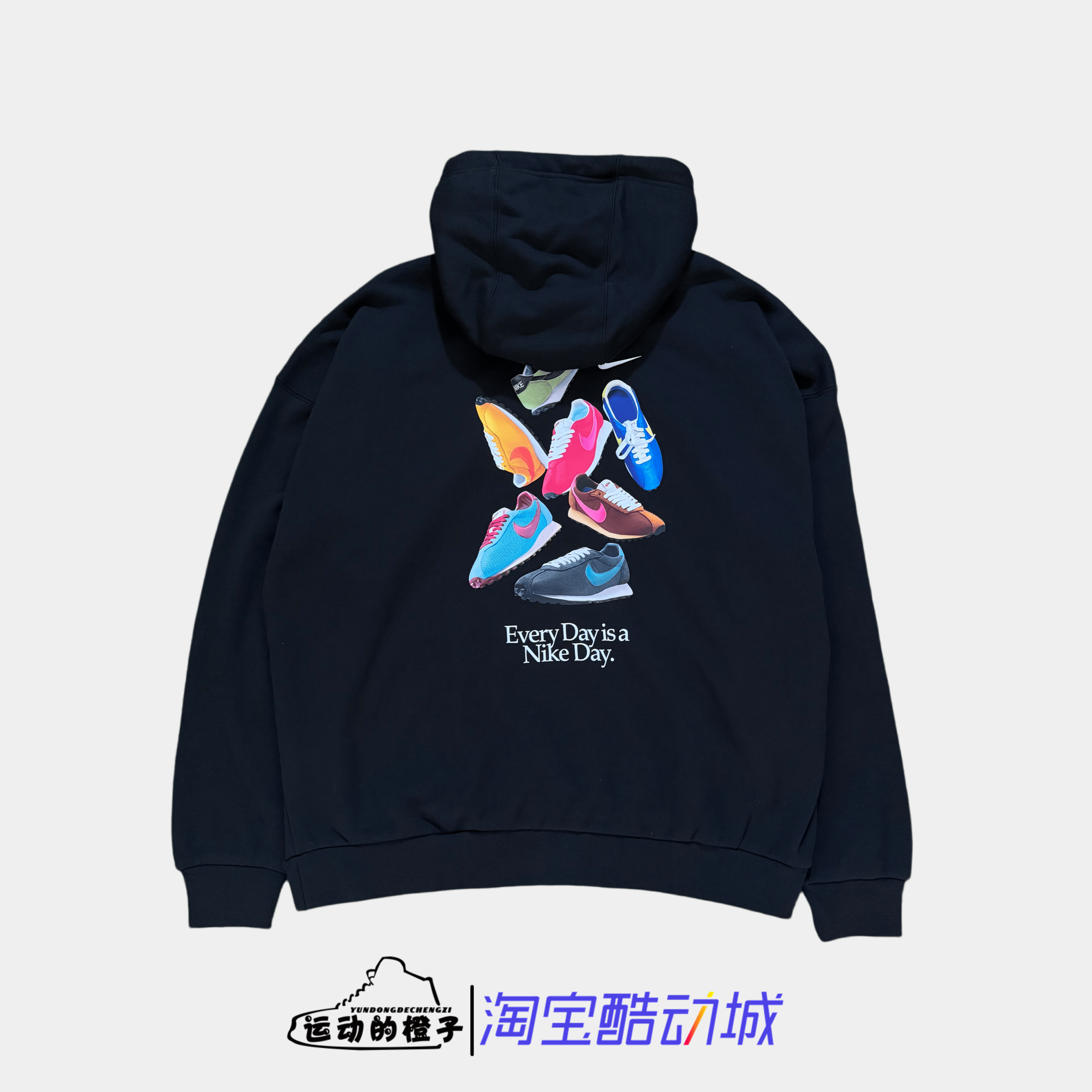 耐克Nike 男子印花加绒保暖运动休闲连帽套头衫卫衣IO2452-010
