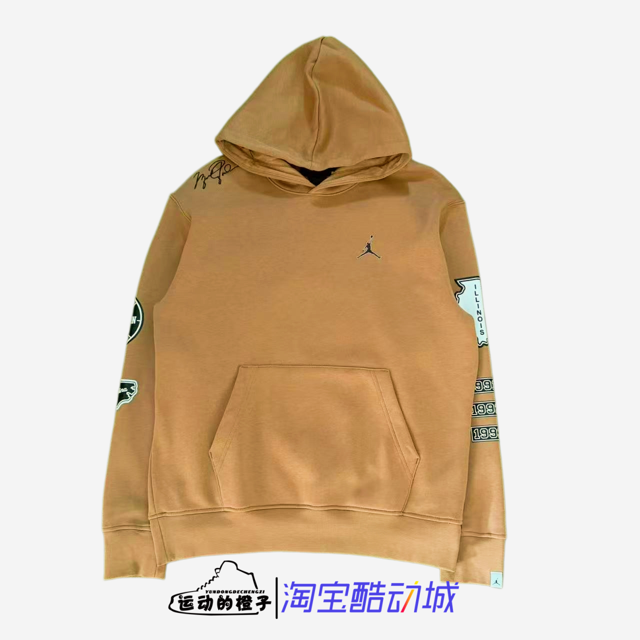 Nike耐克 JORDAN男子运动休闲薄绒保暖印花AJ连帽卫衣 FN4617-231